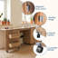 Grande table de couture pliante, table de machine à coudre avec tablettes de rangement, bureau d'appoint roulant au design compact-130480665