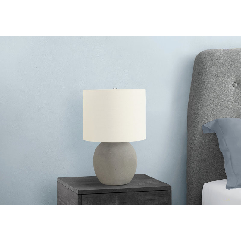 Lighting, 20"H, Table Lamp, Grey Concrete, Shade, Contemporary