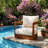 Christopher Knight Home 29.5" 29.5"W x 26.4"D x 28.74"H Solid Acacia Wood & Water-Resistant Cushions Outdoor Club Chair