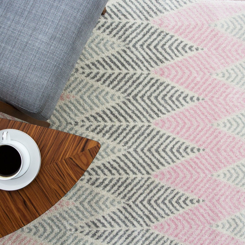 Harty Chevron Area Rug, Rectangle 60 x 110cm