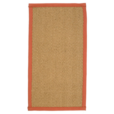 Coir Beige/Terracotta Indoor Used Only Rug