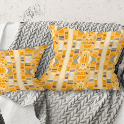 Coussin décoratif rétro imprimé géométrique II - Mid-Century