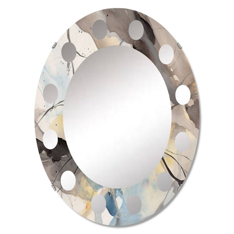 Lamet - Miroir mural moderne ovale, 30 po x 20 po
