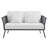 Stance Outdoor Patio Contemporary Modern Woven Rope Loveseat-571275737-571275740