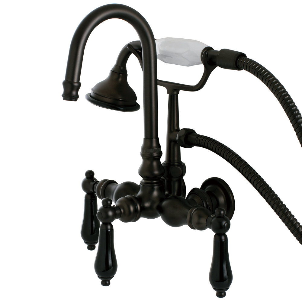 Duchess Wall Clawfoot Tub Faucet with Hand Shower, Oil Rubbed Bronze