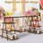 Wooden cupcake stand with swing design, 3 tier rustic dessert display stand for party wedding birthday, large wood and metal cupcake holder stand