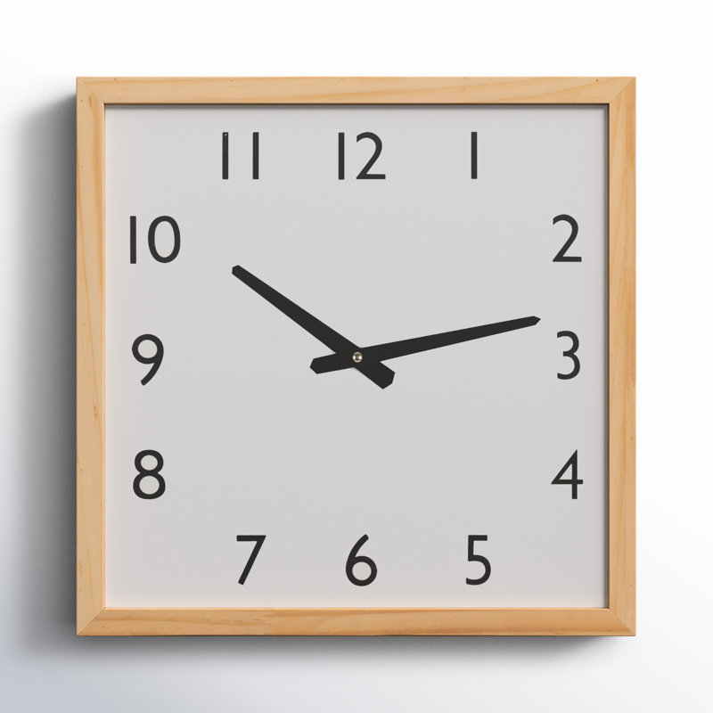 Apia 15.75'' Solid + Manufactured Wood Wall Clock