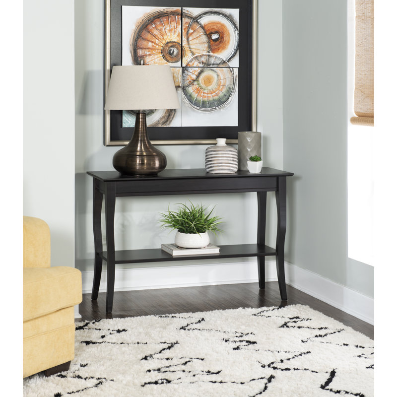 Marajo 44" Solid Wood One Shelf Storage Console Table, Espresso