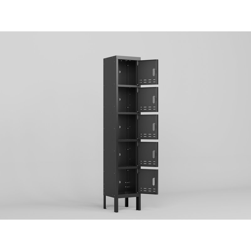 Armoire de rangement en métal avec 5 portes pour le salon, le bureau