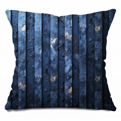 Coussin décoratif rayé en coton texturé - 12188