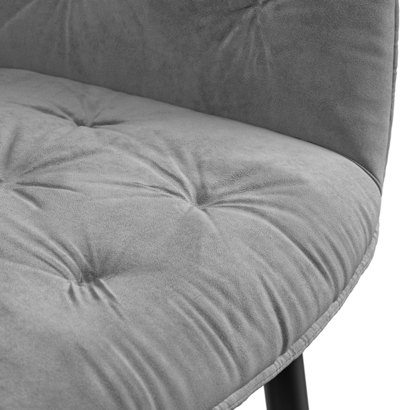 Bierman 45 H Upholstered Dining Chair, Set Of 6, Grey/Dark Grey