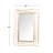 Betha Gold Metal Wall Mirror with Thin Metal Rectangle Frame 31.25" x 1" x 46.88"
