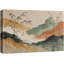 «Neutral Earth Tone Abstract Landscape Bamboo Artwork», photos de salon, impression sur toile encadrée-126545771-126545768