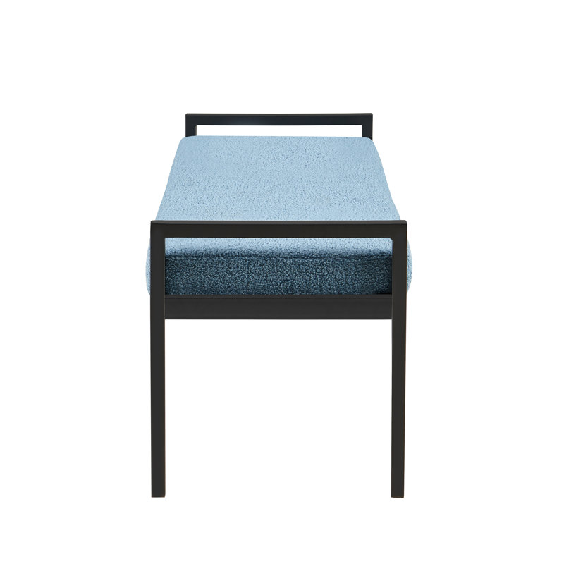 Loxe Teddy Upholstered Bench, Blue