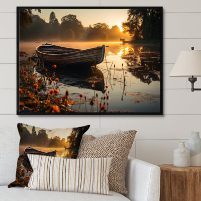 «Canoe On The Lake - Lakehouse», reproductions encadrées