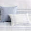 Housse de couette en coton 5 pièces pour lit double / grand lit - Design texturé tissé avec fermeture à boutons et couvre-oreillers décoratifs-116012627