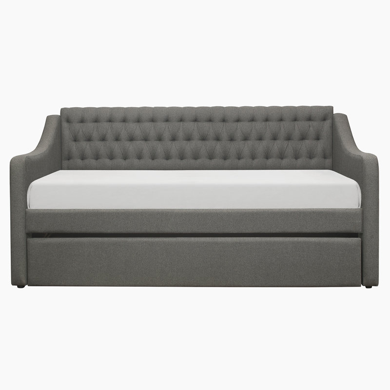 Lit de jour simple tapissier avec couchette Saffo