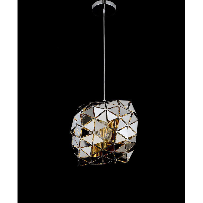 Luminaire suspendu géométrique 1 lumières statement Lovica, H 8 po x l 11 po x P 11 po