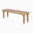Braydan 58" W Solid Wood Bench with Hand Turned Legs- Rustic Natural-192558756