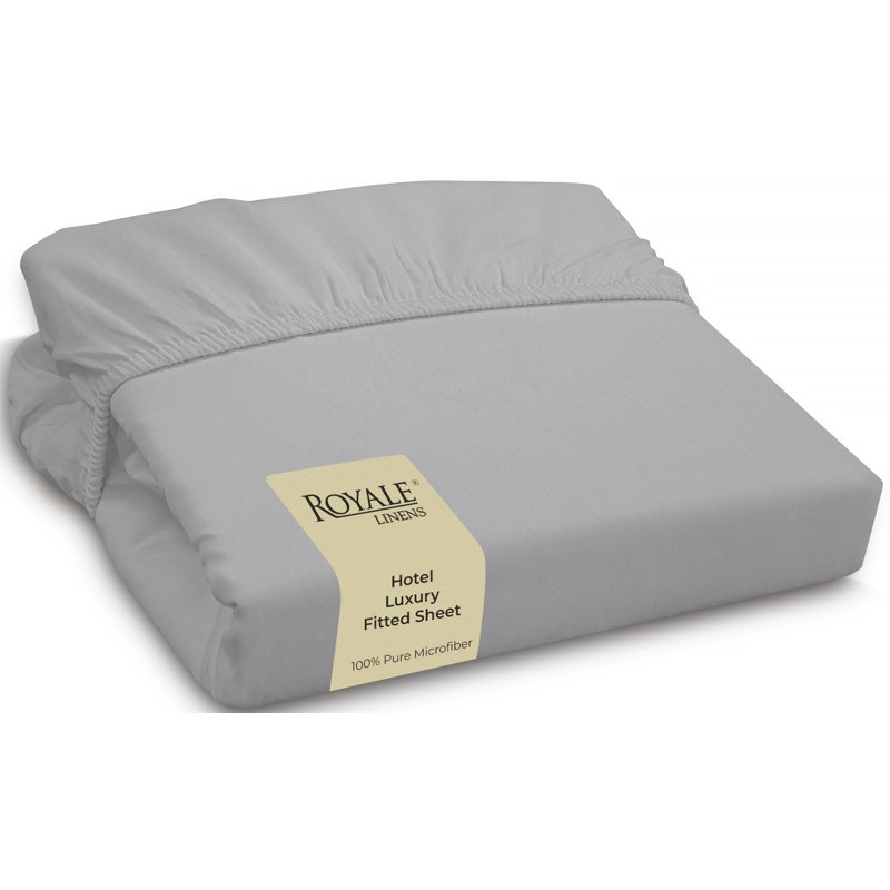 Royale Linens | Ultra Soft Brushed Microfiber | Hotel Luxury Bottom Sheets | Wrinkle Free & Fade Resistant | Deep Pocket Only