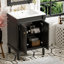 Meuble-lavabo 24 po avec lavabo supérieur, meuble de rangement moderne à 2 niveaux, meuble-lavabo simple, grandes tablettes de rangement-678164845