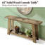 Console 63 pouces à 2 niveaux en bois massif - Conception en A