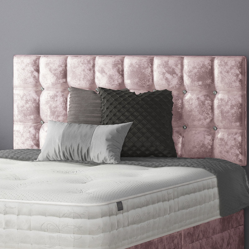 Rochester Upholstered Headboard, Double (4'6), Pink