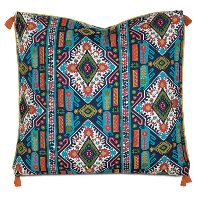 Fairuza Patchwork Cotton Blend Throw Pillow