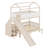 House-Shaped  Bunk Bed with Slide and Storage Staircase-1931042021