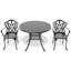 Chaises et table de patio avec structure en aluminium - noir, coussins, coussins d'extérieur ergonomiques-121116787-121116786