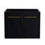Meuble de salle de bain mural 24 po - Meuble de salle de bain châtaignier noir avec style contemporain et rangement pratique-1730276190