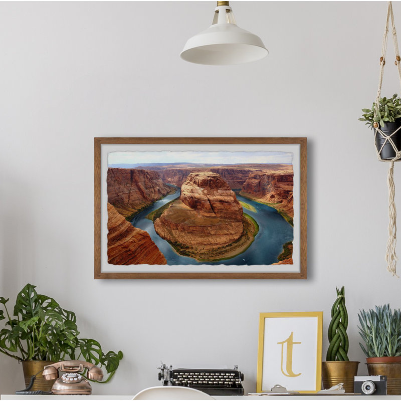 Découpage - Reproduction de photo sur papier encadrée, H 12 po x l 18 po x P 1,5 po