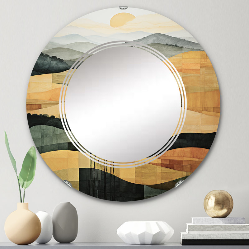 Miroir mural rond Monoi, 24 po x 24 po