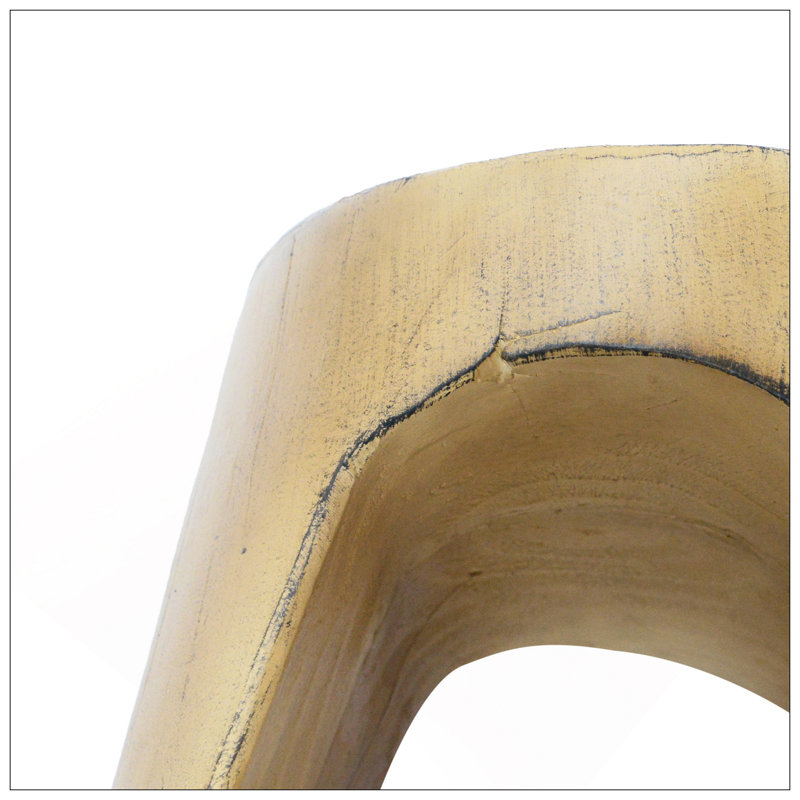 Table d'appoint MGO Hollow, texture semblable au bois, couleur naturelle, Naturel