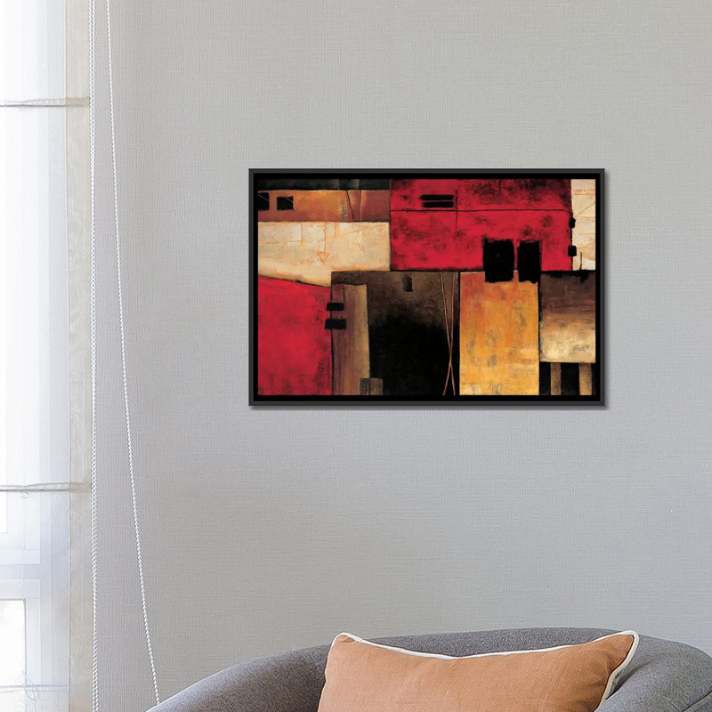 " On The Horizon " by Max Hansen, 18" H x 26" W x 1.5" D, Black Framed Canvas, No Mat