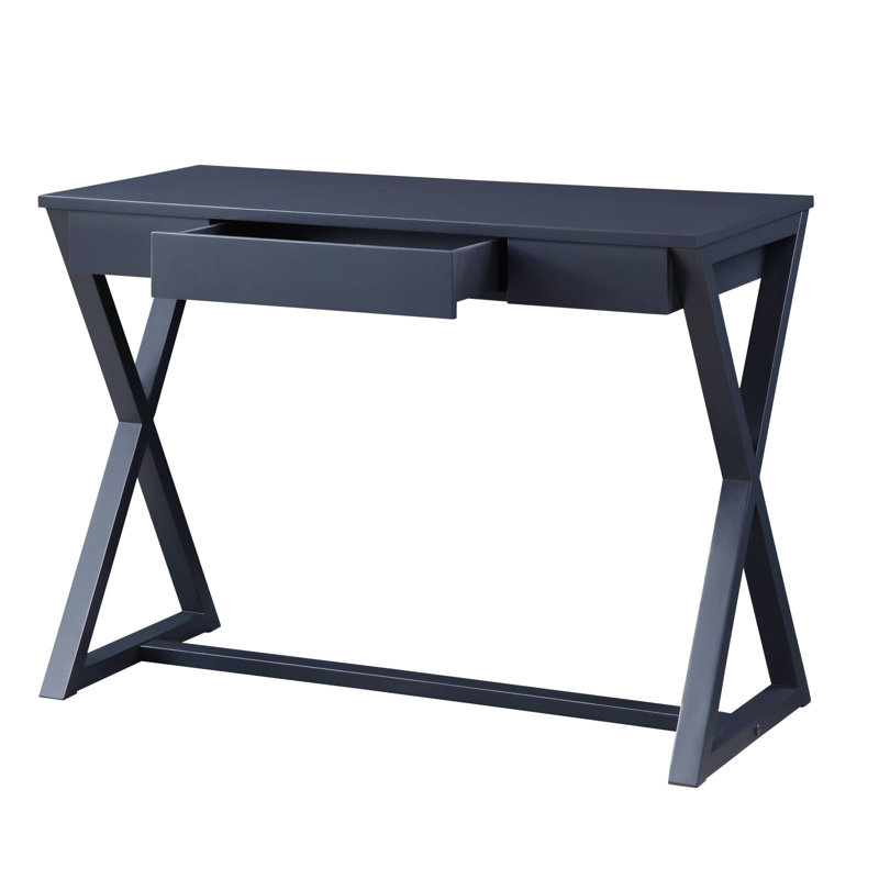 Charcoal 1-Drawer Console Table, Blue, 30.5" H x 42.5" W x 19.5" D
