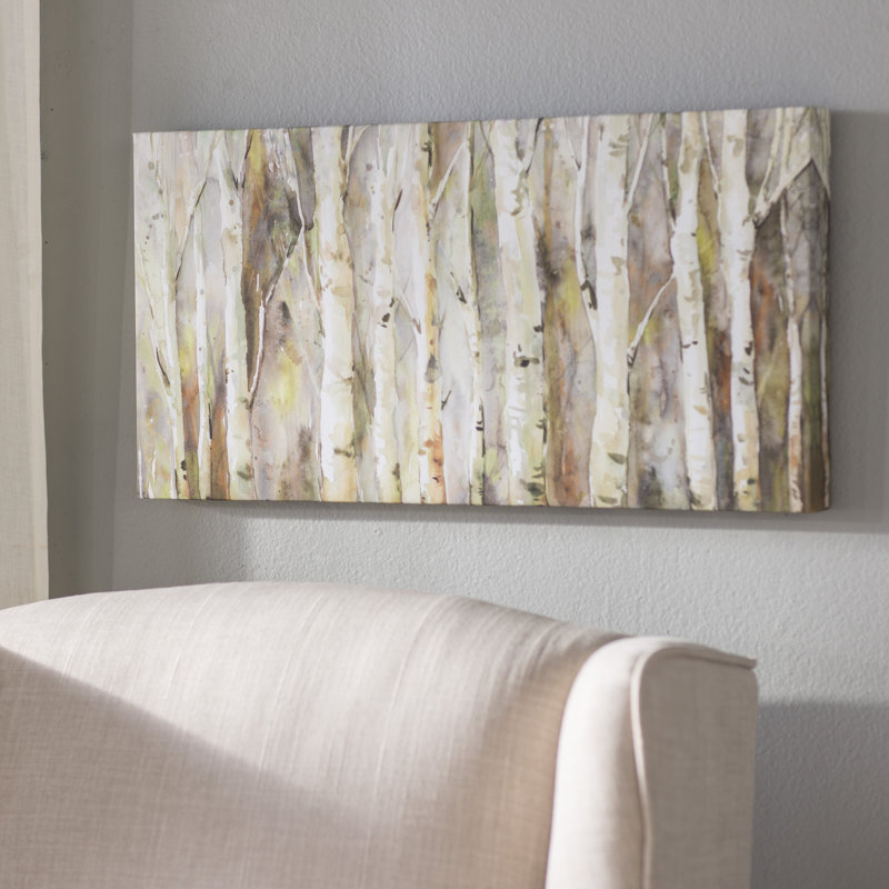 « bouleau tree », reproduction de peinture à l’aquarelle sur toile tendue