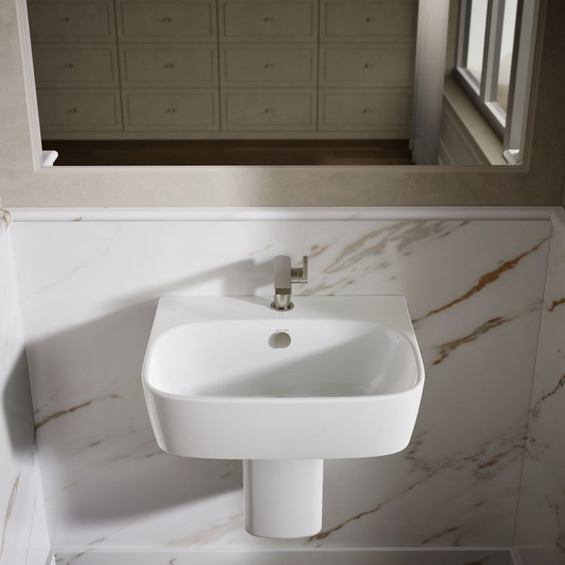 ModernLife™ Wall Mount Bathroom Sink, Single