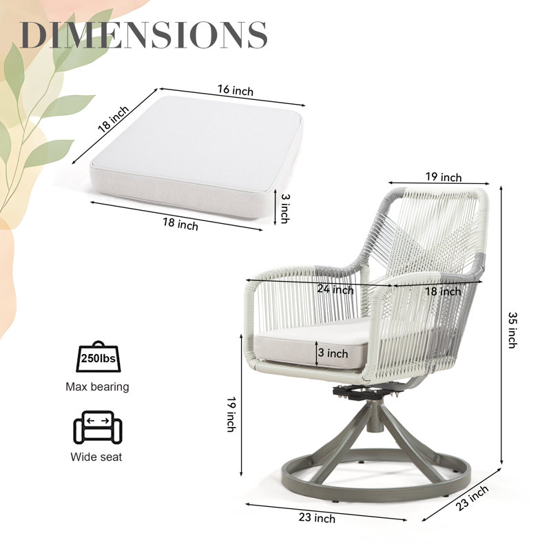 Fauteuil de terrasse avec coussin Altun, gris