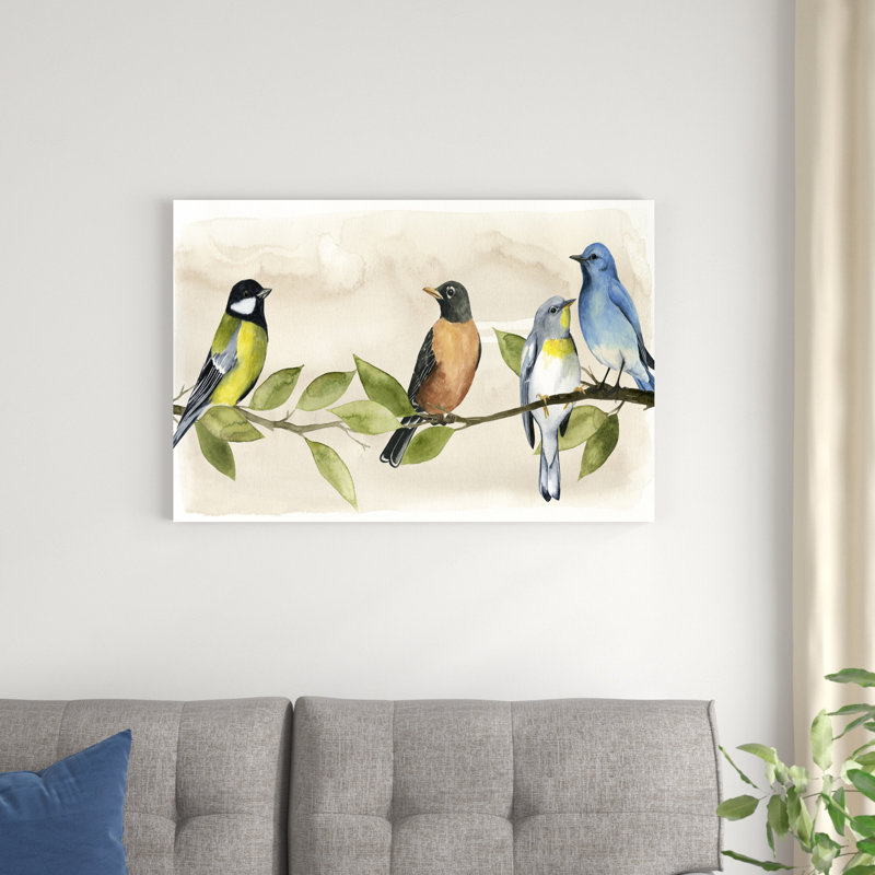 " Treetop Gathering I " by Grace Popp Painting Print, 24" H x 36" W x 1.25" D