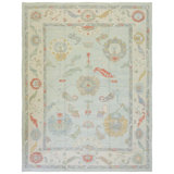 New Turkish Oushak Wool On Wool 12Ft2inx15ft4in Sky