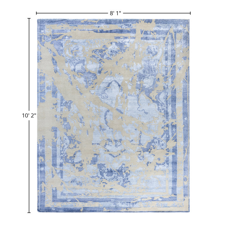 Overdyed One-of-a-Kind Rectangle 8'1" X 10'2" Hand Knotted Area Rug