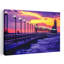 Lighthouse at sunset in Grand Haven Michigan USA 1 Piece Wrapped Canvas Wall Art-1975452623