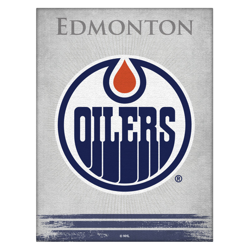 « NHL », impression sur toile, Edmonton Oilers, H 15 cm x l 20 cm
