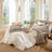 MooMee Sheet Set Extra Deep Pocket 100% Washed Cotton Linen Like Textured Lightweight Breathable-404490826-467774908