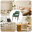 Chaise rembourrée moderne avec pieds en bois de noyer-469460054-468634091