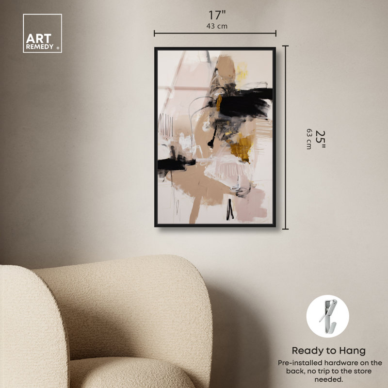 «Obsidian Layer I», impression sur toile encadrée par Art Remedy, cadre noir, 16 x 24, 25"H x 17"W, Black Frame