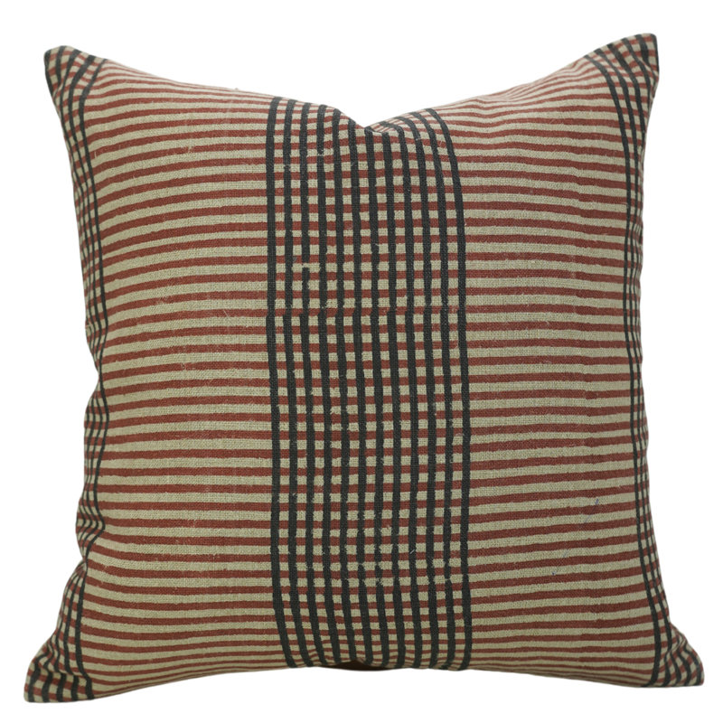 Coussin décoratif en tissu épais et épais Fab Divine Accent, jeté (Amayra, brun), H 20 po x l 20 po