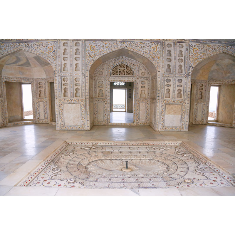 White Marble Palace, Agra Fort, India 1 Piece Wrapped Canvas Wall Art, 20cm H x 30cm W