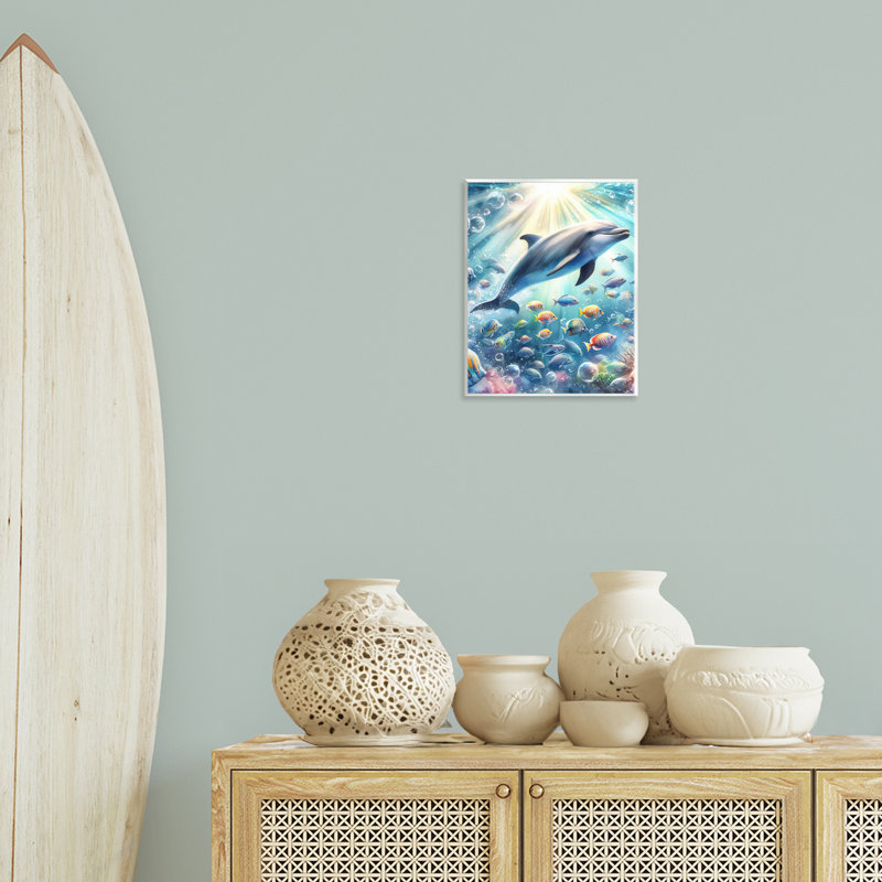 Art mural, "Dauphin parmi les mers" par LSR Design Studio
